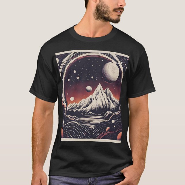 Cosmic Peaks T Shirt (Framsida)