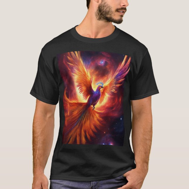 "Cosmic Phoenix Nebula T-Shirt" T Shirt (Framsida)