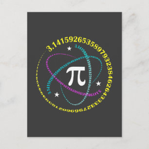 Cosmic Pi-dagskjorta – Galaxmatematikdesign – 3,14 Vykort