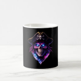 Cosmic Pirate Skull Galaxy Coffee Mug Kaffemugg