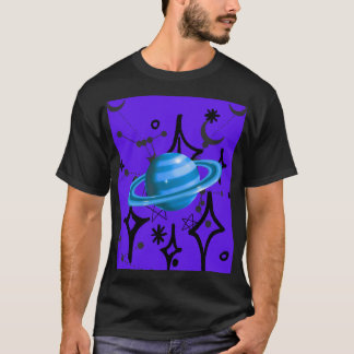 COSMIC PLANET GRAPHIC ART T SHIRT
