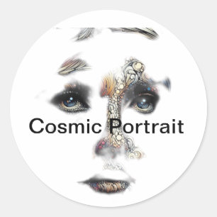Cosmic Porträtt Runt Klistermärke