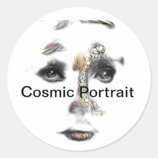 Cosmic Porträtt Runt Klistermärke