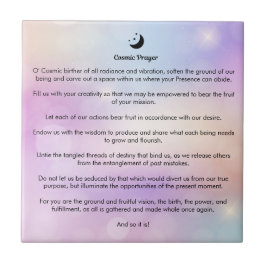 Cosmic Prayer Ceramic Tile Kakelplatta
