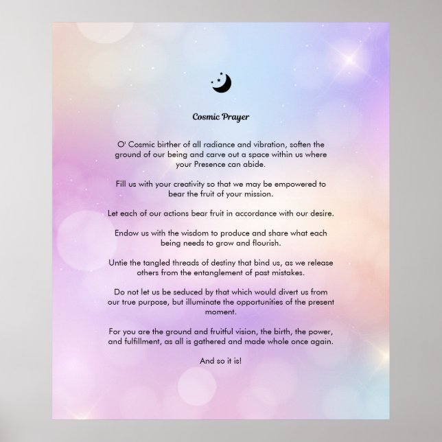 Cosmic Prayer Poster Wall Art (Framsidan)