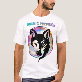 Cosmic Predator Nebula Wolf T Shirt