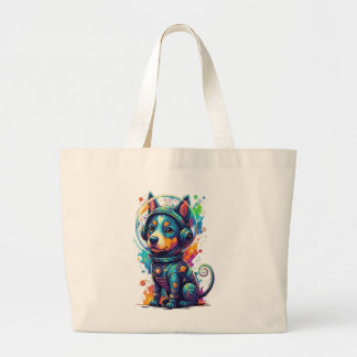 Cosmic Pup Astronaut - Tote Jumbo Tygkasse