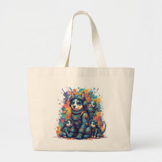 Cosmic Pups Astro Crew - Tote Jumbo Tygkasse