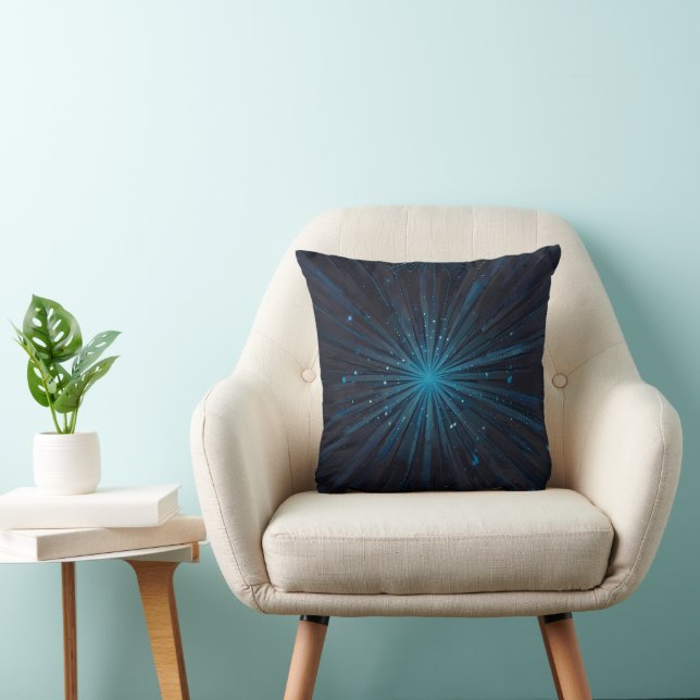 Cosmic Radiance Blue Starburst Kudde (Stol)