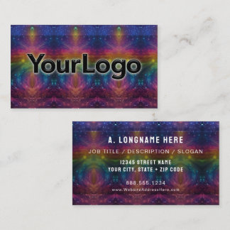 Cosmic Rainbow Galaxy Reiki Healer Company Logo  Visitkort