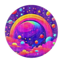 Cosmic Rainbow Planet Art