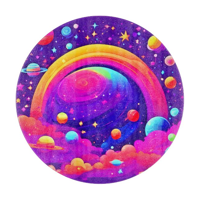 Cosmic Rainbow Planet Art (Framsidan)