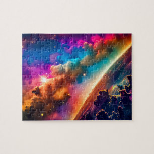 Cosmic Rainbow Shining Clouds i Rymden Pussel