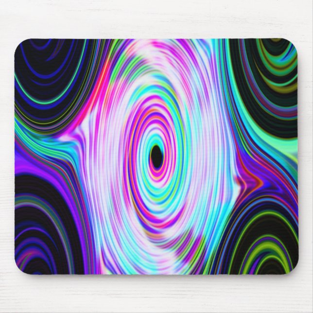Cosmic Ray 5 Swirl Blue Mousepad Musmatta (Framsidan)