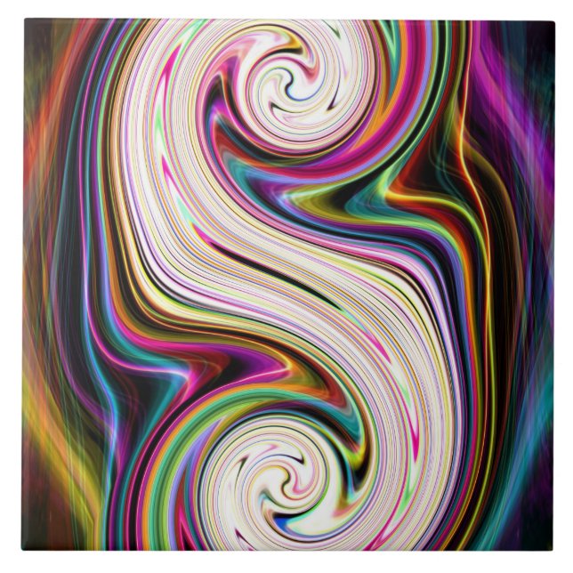 Cosmic Rays 3 Swirl Tile Kakelplatta (Framsidan)