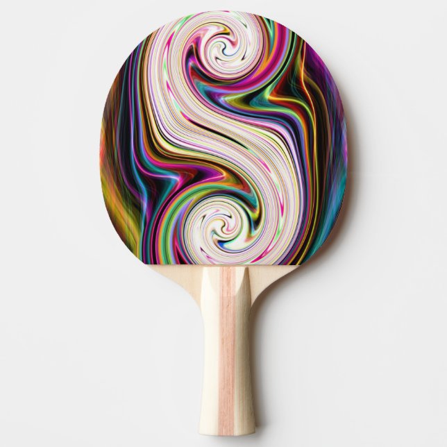 Cosmic Rays 3 Swirls Ping Pong Paddle Pingisracket (Framsidan)