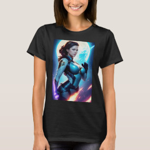 Cosmic Retro 50's Sci-Fi Nova Space Skogsvaktare T Shirt