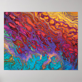 Cosmic Rhapsody: Vibrant Alien Topography Poster