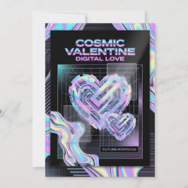 Cosmic Romance Digital Love Valentine's Card Julkort