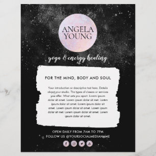 Cosmic Rosa Måne Yoga, Life Coach, Astrologer Reklamblad