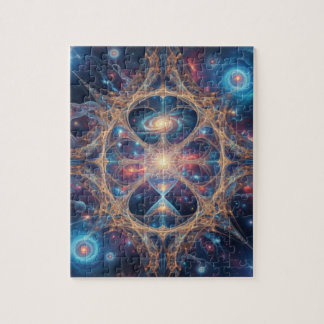 Cosmic Sacred Geometry Galaxy Mandala Art Pussel