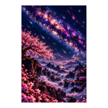 Cosmic Sakura: Galaktisk natt, himmelsk galaxisk k
