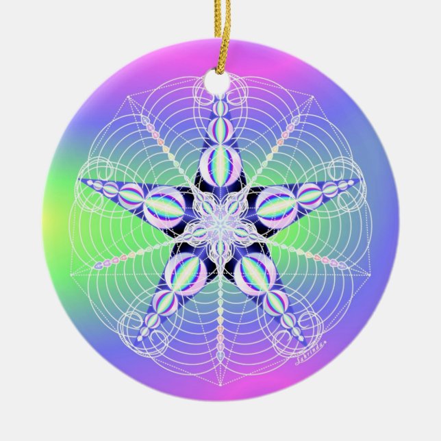 Cosmic Seed RePHIning Julgransprydnad Keramik (Framsidan)