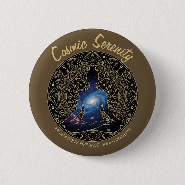 Cosmic Serenity Meditation – Galaxy Mandala  Knapp (Framsida)