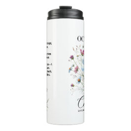 Cosmic Sip • October Birth Flower Thermal Tumbler 