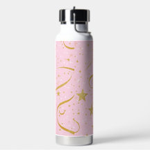 Cosmic Sip - Rosa & Guld Star Ceramic Thermos