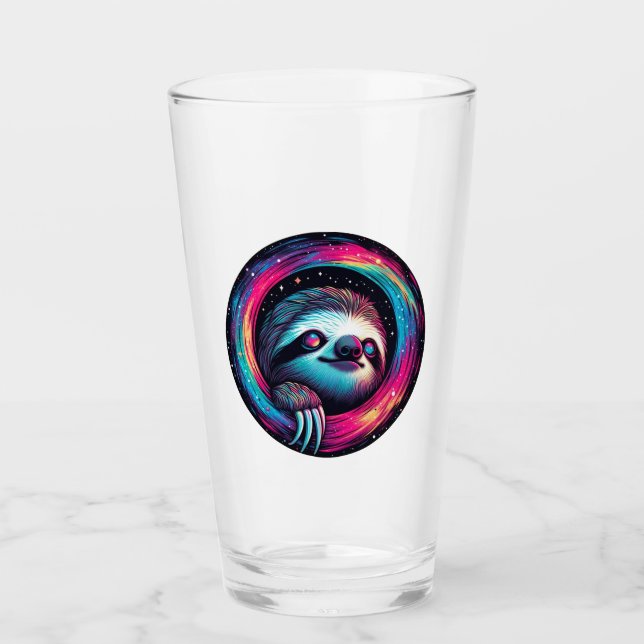 Cosmic Sloth Galaxy Art Glaskopp (Framsida)