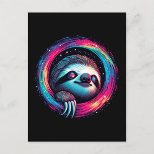 Cosmic Sloth Galaxy Art Vykort
