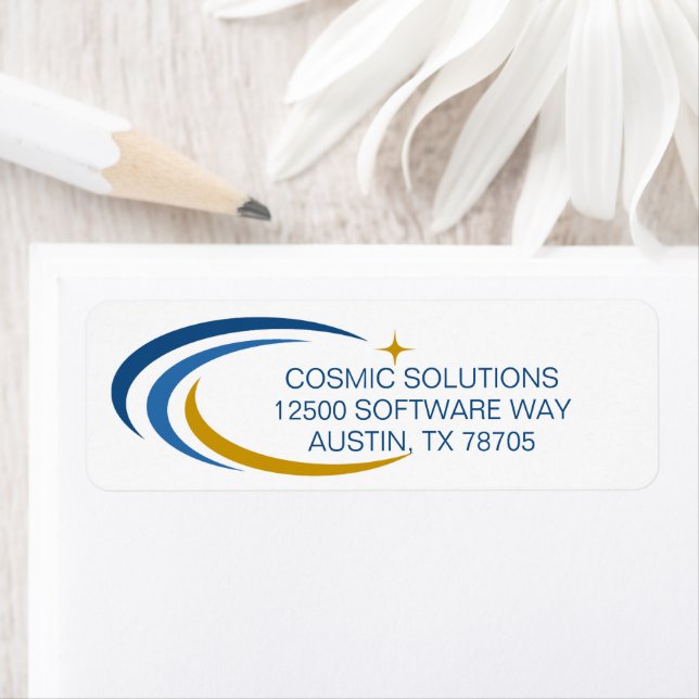 Cosmic Software Computer Company Returadress Etikett (Insitu)