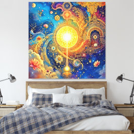 Cosmic Sol Mandala Art Canvastryck