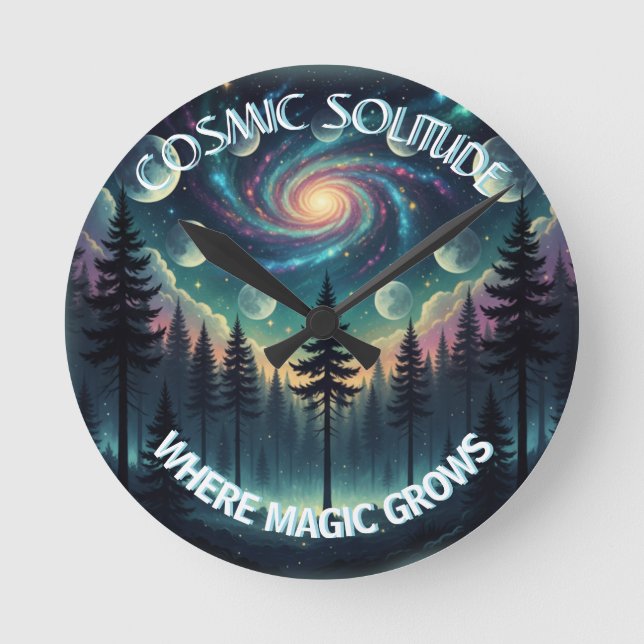 Cosmic Solitude Galaxy Forest •Faser (INGA NUMMER) Rund Klocka (Framsida)