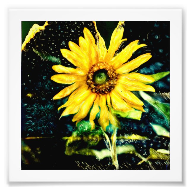 Cosmic Solros Original-fotografi av slrussell Fototryck (Framsidan)