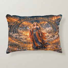 Cosmic Sorceress – Fantasy Throw Pillow Prydnadskudde