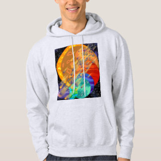 "Cosmic Space Hoodie – Planeter och Meteor Design