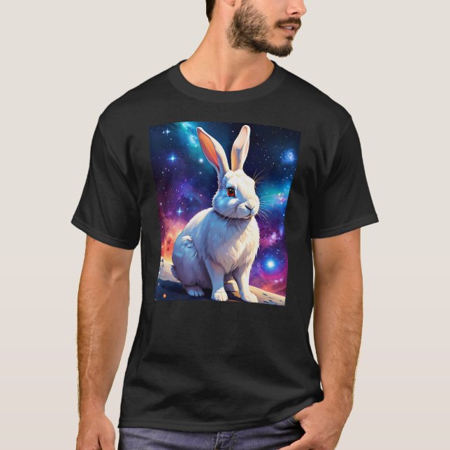 Cosmic Space Rabbit - Intergalactic Adventure T Shirt (Framsida)