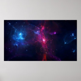 Cosmic Space Stars och Nebula Poster