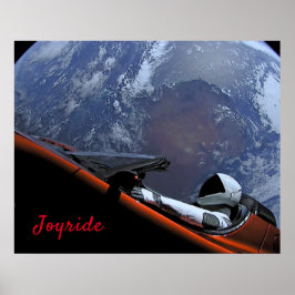 Cosmic Space Travel Photo Astronaut Hot rod Roligt Poster