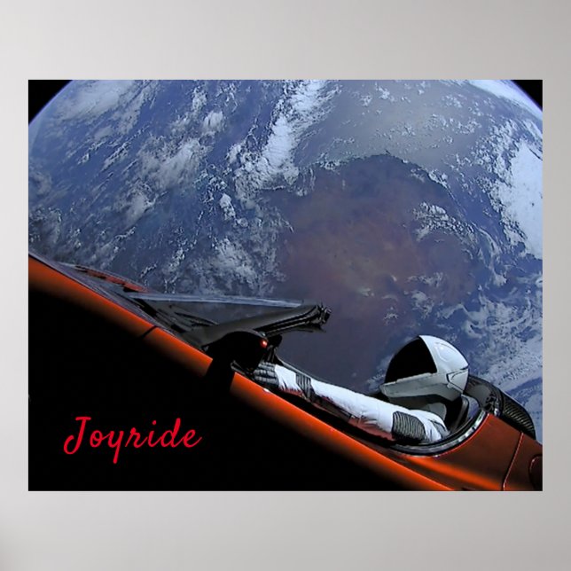 Cosmic Space Travel Photo Astronaut Hot rod Roligt Poster (Framsidan)