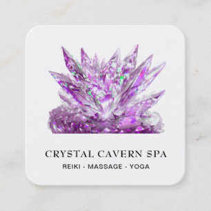 *~* Cosmic Sparkling Magic Magenta Crystal QR Fyrkantigt Visitkort