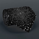 Cosmic Stardust Neck tie Slips<br><div class="desc">Dazzle with our 'Cosmic Stardust' neck tie! This elegant black and white pattern,  inspired by starry nights,  adds a refined touch to any look – from formal to smart casual. A unique accessory for those who appreciate understated brilliance. Perfect for gifts or elevating your own style.</div>