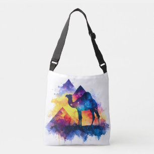 Cosmic Starry Night Egyptian Camel Ligcape Axelväska