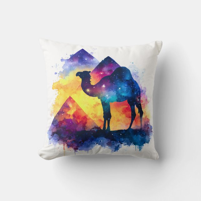 Cosmic Starry Night Egyptian Camel Ligcape Kudde (Framsida)