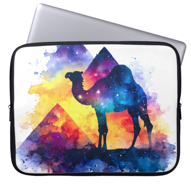 Cosmic Starry Night Egyptian Camel Ligcape Laptop Fodral (Framsidan)