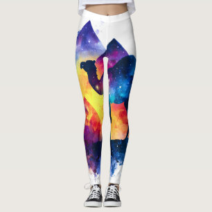 Cosmic Starry Night Egyptian Camel Ligcape Leggings