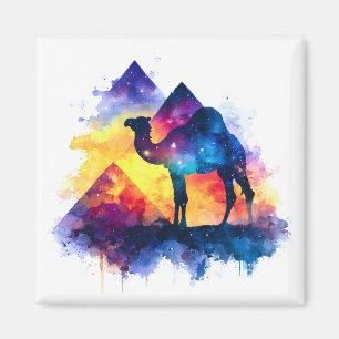 Cosmic Starry Night Egyptian Camel Ligcape Magnet