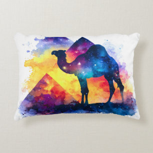 Cosmic Starry Night Egyptian Camel Ligcape Prydnadskudde